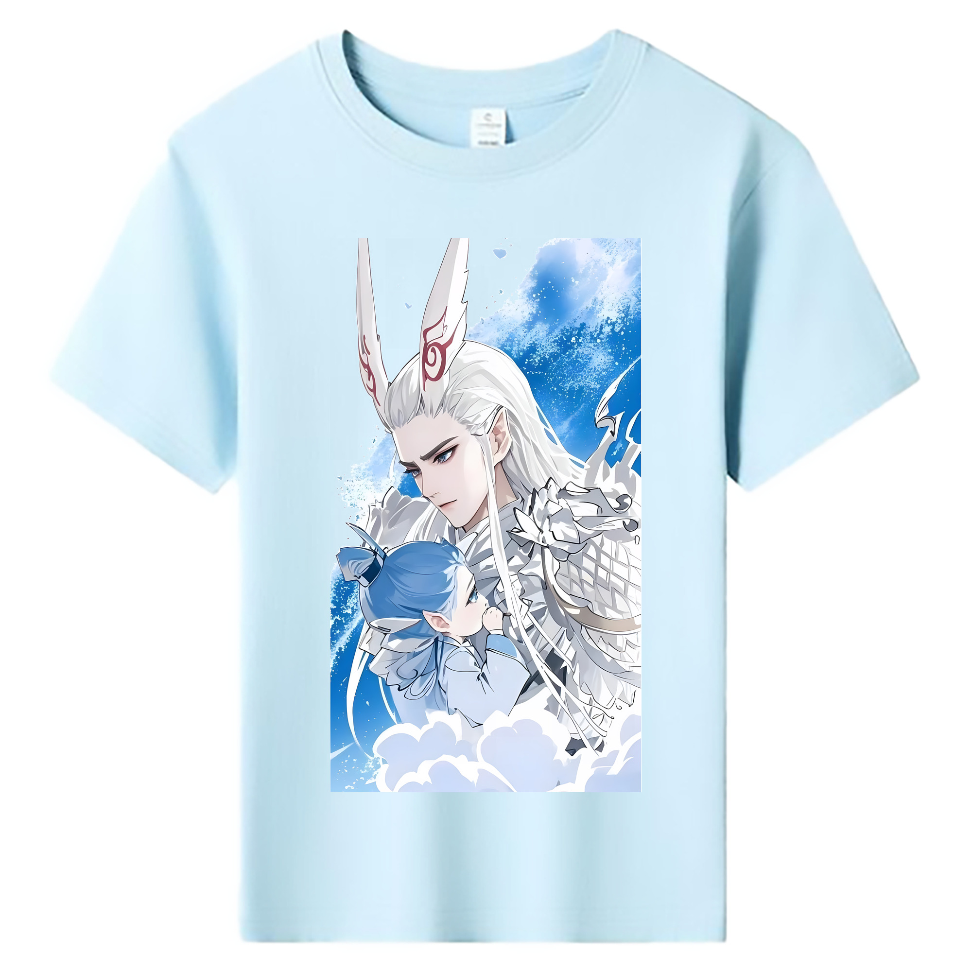 （画像用） Ne Zha 2 ナタ 魔童の大暴れ 綿100％キッズTシャツ（フロントプリント）